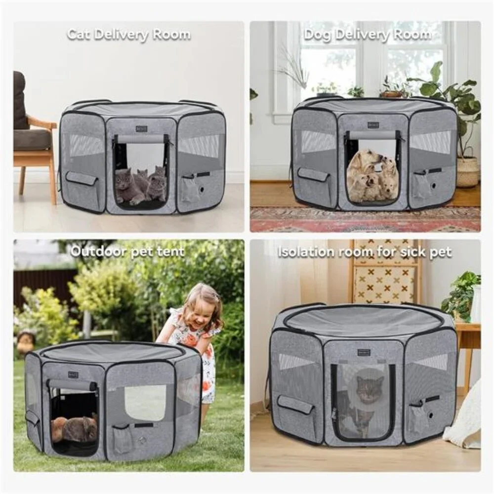 Portable Dog Playpen for for Large Dogs/Cat/Rabbit/Chick,with WaterBottle Holder